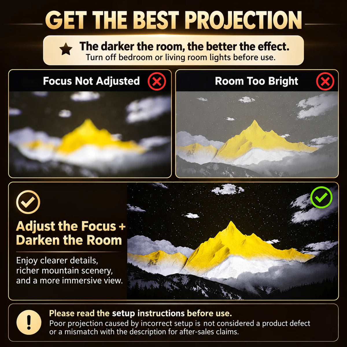 STELLIX™ Mountain Projection Lamp